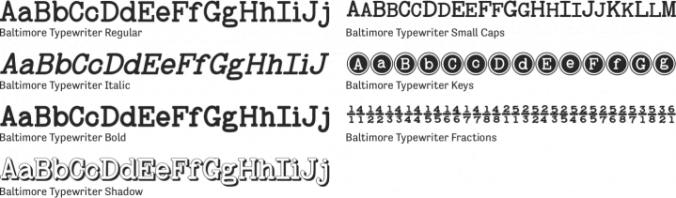 Baltimore Typewriter font download