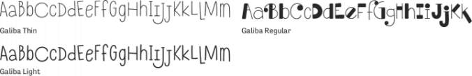 Galiba Font Preview