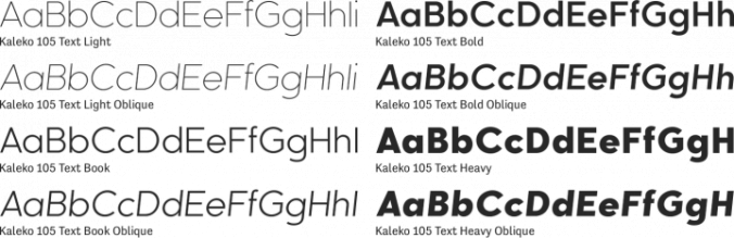 Kaleko 105 Text Font Preview