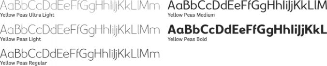 Yellow Peas Font Preview