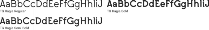 TG Hagia Font Preview