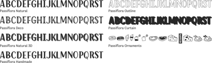 Passiflora Font Preview