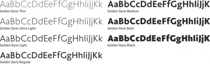 Golden Sans Font Preview