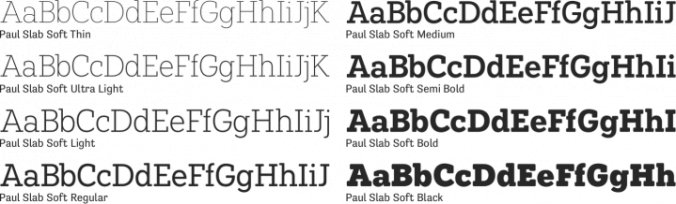 Paul Slab Soft Font Preview