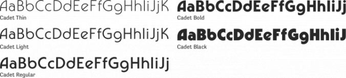 Cadet Font Preview