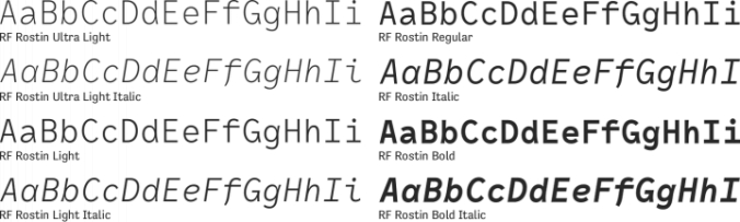 RF Rostin Font Preview