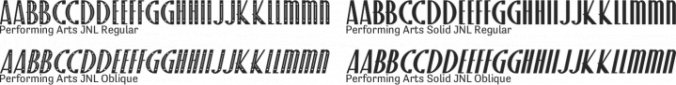 Performing Arts JNL Font Preview