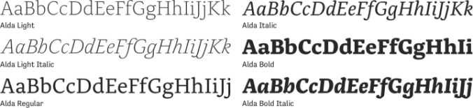 Alda Font Preview