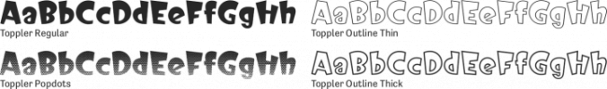 Toppler Font Preview