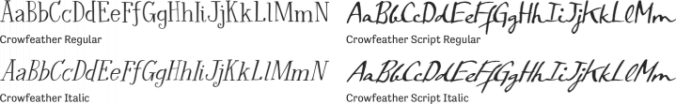 Crowfeather Font Preview