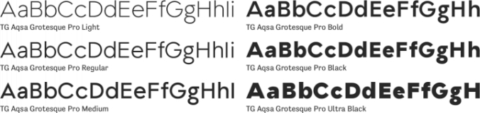 TG Aqsa Grotesque Pro  Font Preview