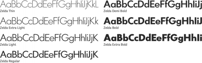 Zelda Font Preview