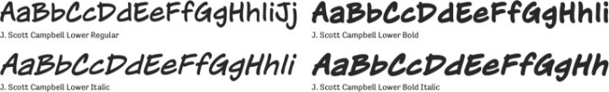 J. Scott Campbell Lower Font Preview