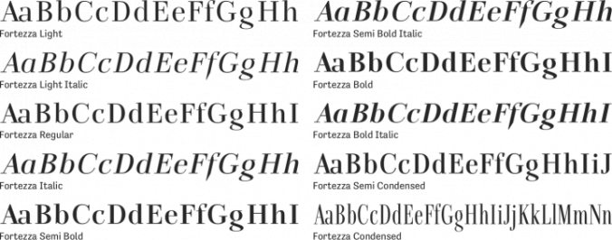 Fortezza Font Preview