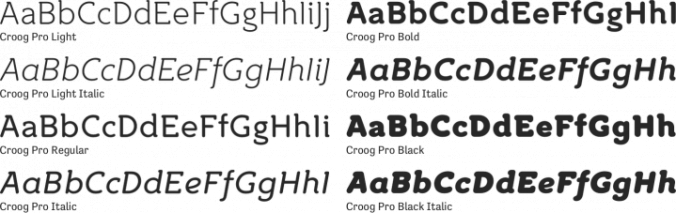 Croog Pro Font Preview
