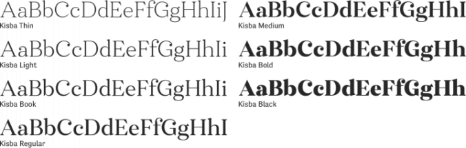 Kisba Font Preview
