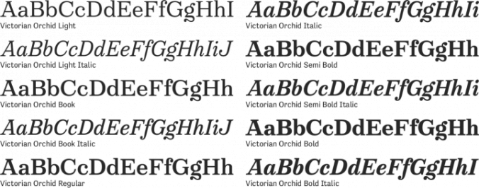 Victorian Orchid Font Preview