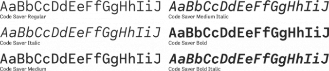 Code Saver Font Preview