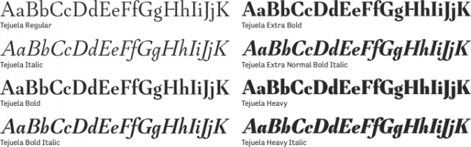 Tejuela Font Preview