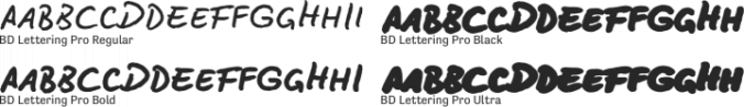 BD Lettering Pro Font Preview