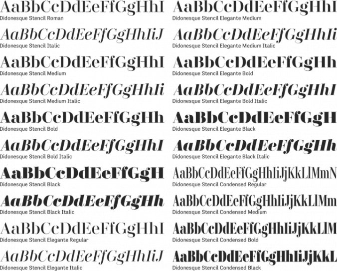 Didonesque Stencil Font Preview