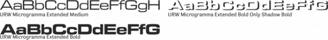 URW Microgramma Font Preview