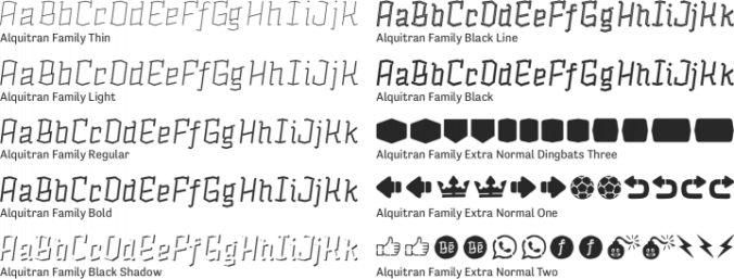 Alquitran Family Font Preview