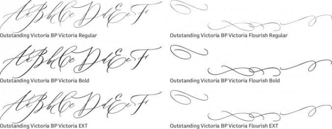 Outstanding VIctoria Font Preview