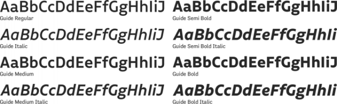 Guide Font Preview