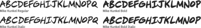 Mike Kunkel Font Preview