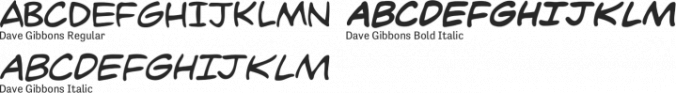 Dave Gibbons Font Preview
