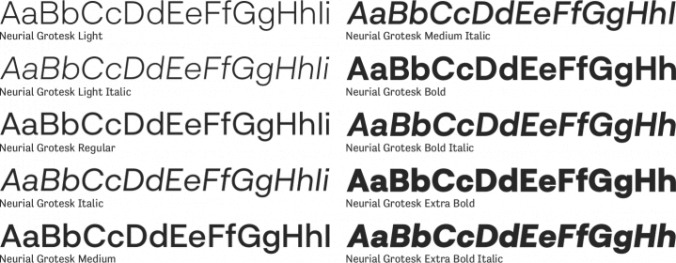 Neurial Grotesk Font Preview