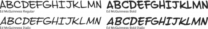 Ed McGuinness Font Preview