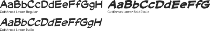 Cutthroat Lower Font Preview