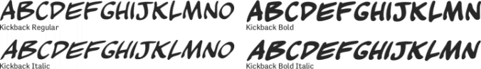 Kickback Font Preview