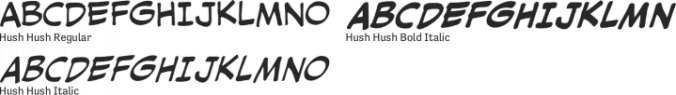 Hush Hush Font Preview