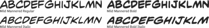 Mild Mannered Font Preview
