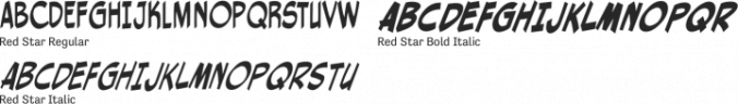 Red Star Font Preview