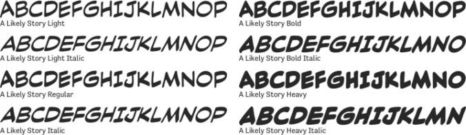 A Likely Story Font Preview