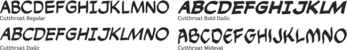 Cutthroat Font Preview