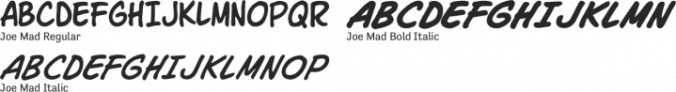 Joe Mad Font Preview