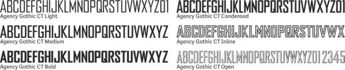 Agency Gothic CT font download