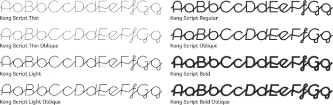Kong Script Font Preview