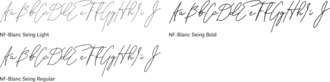 NF-Blanc Seing Font Preview