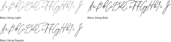 Blanc Seing Font Preview