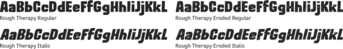 Rough Therapy Font Preview