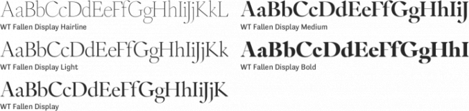 WT Fallen Font Preview