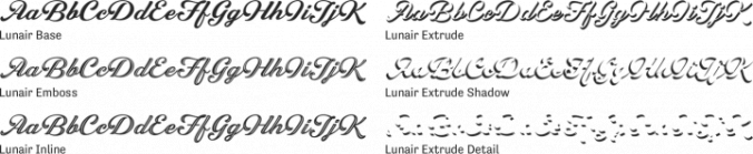 Lunair Font Preview
