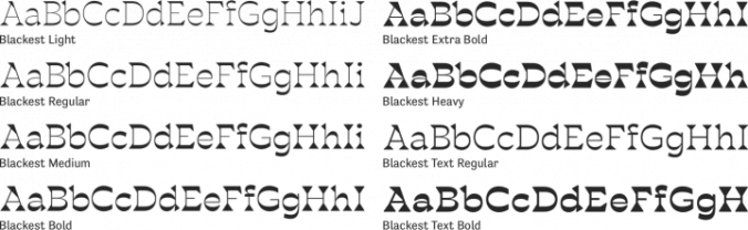 Blackest Font Preview