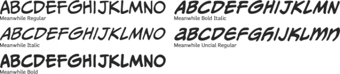 Meanwhile Font Preview